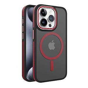 iLike Apple iPhone 15 Pro Max DUAL METAL FRAME MAGSAFE CASE Red