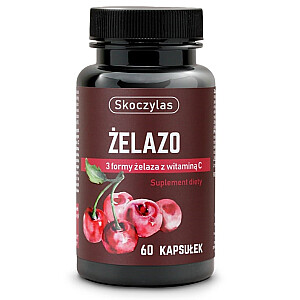 SKOCZYLAS Żelazo 3 formy żelaza z Witaminą C suplement diety 60 kapsułek