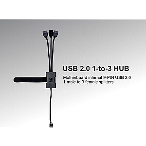 HUB USB Lian Li Lian Li PW-U2HB USB keitiklis 1 USB į 3 USB