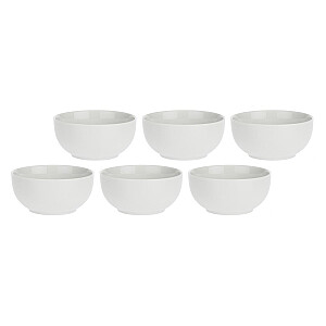 Set of 6 Terrine Round Bowls - White, 11.5 cm