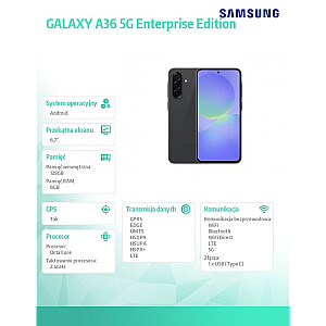 Смартфон GALAXY A36 5G 6/128 ГБ, черный, корпоративная версия