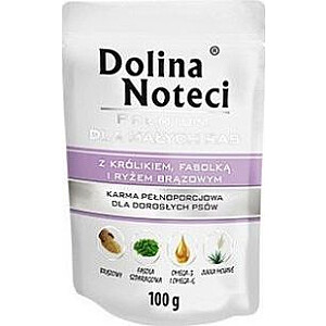 Dolina Noteci Premium su triušiu, pupelėmis ir rudaisiais ryžiais mažoms veislėms 100 g
