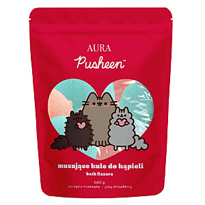 PUSHEEN Bath Fizzers musujące kule do kąpieli Soczysta Truskawka 6x50g