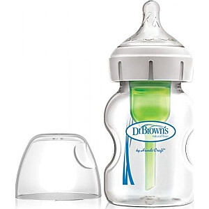 Dr Browns plačiaburnis stiklinis buteliukas, 150 ml+