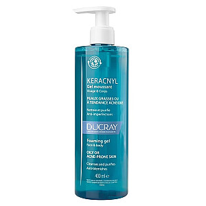 DUCRAY Keracnyl Foaming Gel Valomasis gelis probleminiam veidui prausti 400ml