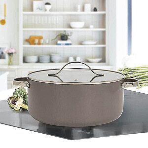 Puodas su dangteliu MAESTRO MR-4009 (MR-4009-18) 18 cm 1,9 l Pilka
