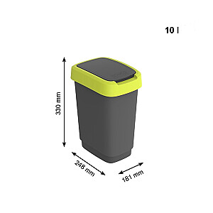 ROTHO Twist Lime - мусорное ведро – 10л