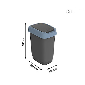 ROTHO Twist Blue - šiukšliadėžė – 10l