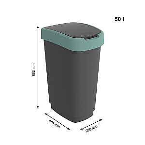 ROTHO Twist Green - šiukšliadėžė – 50l
