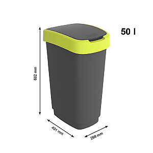 ROTHO Twist Lime - šiukšliadėžė - 50l