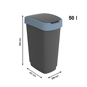 ROTHO Twist Blue - šiukšliadėžė – 50l