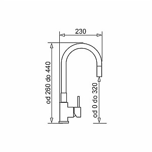 Black sink set with flexi faucet - MAIDSINKS BALI sink (62x44) 1B1D black + Flessi Black Edition faucet