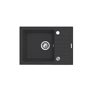 Black sink set with flexi faucet - MAIDSINKS BALI sink (62x44) 1B1D black + Flessi Black Edition faucet