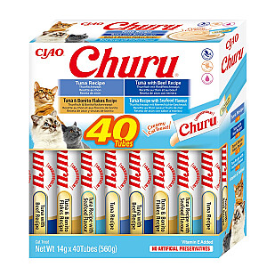 INABA Churu Variety box Tuna with seafood - cat treats - 40 x 14g