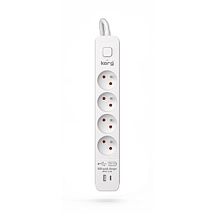 KERG power strip with circuit breaker-4 USBC+USBA sockets 16A 3m