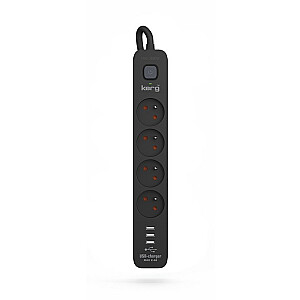 KERG power strip with circuit breaker-3USB 16A 3m