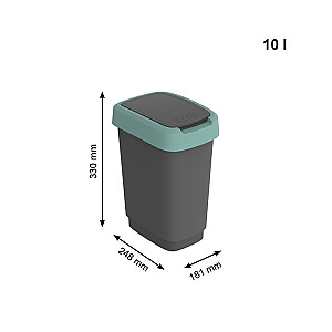 ROTHO Twist Green - trash bin – 10l