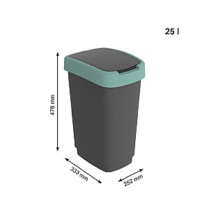 ROTHO Twist Green - trash bin – 25l