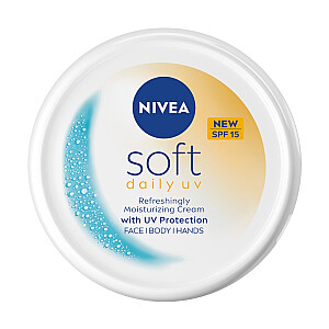 NIVEA Soft Daily UV krem nawilżający z ochroną UV twarz, ciało i dłonie SPF15 200ml