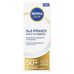 NIVEA Sun 2 in 1 Primer Daily UV Serum baza i serum do twarzy SPF50+ 30ml