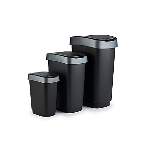 ROTHO Twist Silver - šiukšliadėžė – 25l