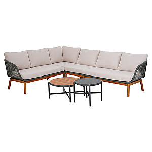 Sodo baldų komplektas ZURICH stalas, kampinė sofa