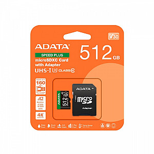 Karta microSD Speed Plus 512GB UHS1 U3 V30 A2 180/160 MB/s
