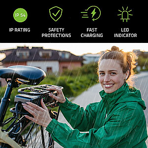 Ładowarka do roweru skutera elektrycznego 36V | 42V | 2A | 5.5*2.5 + wodoodporna + kabel zasilający 