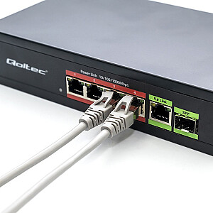 Сетевой коммутатор SWITCH FAST ETHERNET PoE 4x RJ45 PoE 1x RJ45 Uplink 1x SFP | 65 Вт | 1000 Мбит/с 