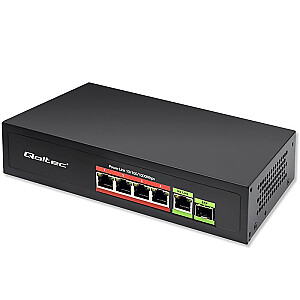 Сетевой коммутатор SWITCH FAST ETHERNET PoE 4x RJ45 PoE 1x RJ45 Uplink 1x SFP | 65 Вт | 1000 Мбит/с 