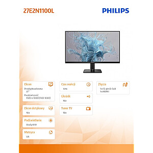 Монитор 27E2N1100L 27 калибра VA 100 Гц HDMI VGA