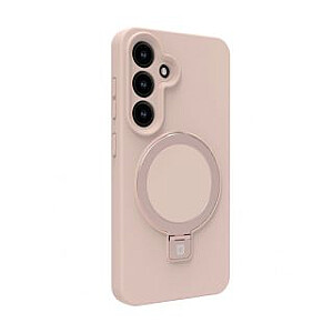 Evelatus Samsung Galaxy S25 Premium Magnetic with Stand Soft Touch Silicone Case Pink Sand