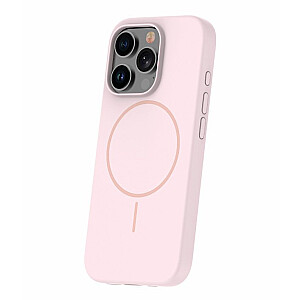 iLike Apple iPhone 16 Pro Мягкий на ощупь силиконовый чехол с магнитом светло-розовый