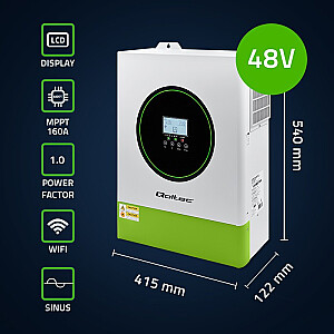 Hybrydowy Inwerter solarny Off-Grid 11000W | 160A | 48V | MPPT | BMS | Sinus | opcja Wi-Fi | Power Factor 1.0 