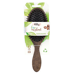 Овальная щетка KILLYS для расчесывания и укладки волос с Eco Bio кофе