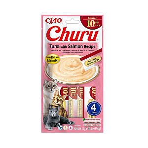 INABA CAT CHURU SENIOR TUNA WITH SALMON przysmak dla kota 4x14g (56g)