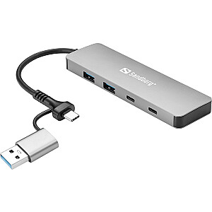 Sandberg 136-64 USB-C/A to 2xUSB-A+2xUSB-C Hub