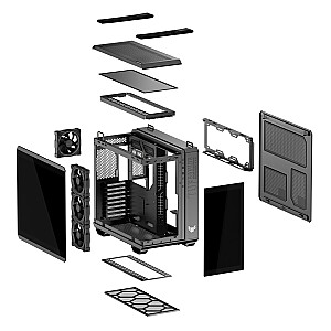 ASUS TUF GAMING GT502 Horizon TG ARGB Черный Midi Tower