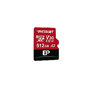Карта памяти Patriot Memory EP A2 512 ГБ MicroSDXC V30 U3 Class 10 (PEF512GEP32MCX)