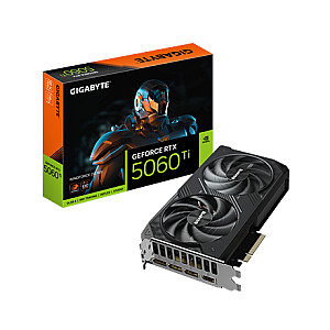 „Gigabyte GeForce RTX 5060 Ti WINDFORCE OC 16G“ | NVIDIA | 16 GB | „GeForce RTX 5060 Ti“ | GDDR7 | HDMI prievadų kiekis: 1 | PCI-E 5.0
