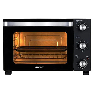 MPM MPE-14/T - elektrinė orkaitė su termocirkuliacijos sistema, juoda