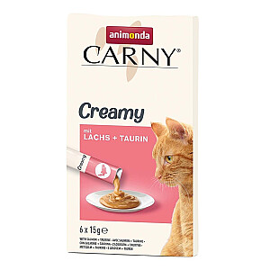 ANIMONDA Carny lašiša su taurinu - kačių skanėstas - 6 x 15 g