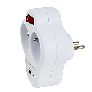 Esperanza ELK311W Электрический разветвитель 2 GN. USB-C USB-A ВКЛ. Белый