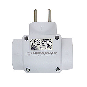 Esperanza ELK302W elektros skirstytuvas, 3 lizdai, baltas