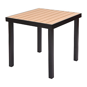 Садовый стол IZZY 4-местный 79x79x74 коричневый/черный