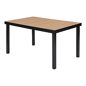 Садовый стол IZZY -местный 140x90x74 коричневый/черный