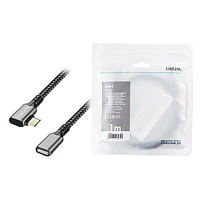 Kabel USB3.2 gen2 TypeC do USB-C/F, PD, 1m 