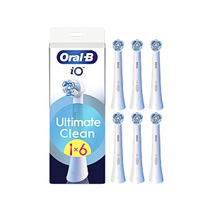 Oral-B Replaceable toothbrush heads | iO UltimateClean | Heads | For adults | Number of brush heads included 6 | White