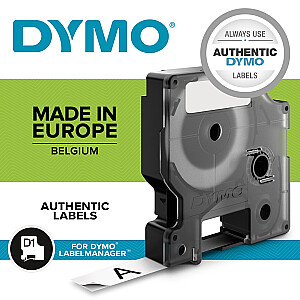 DYMO D1 Standard – juodai baltame fone – 9 mm