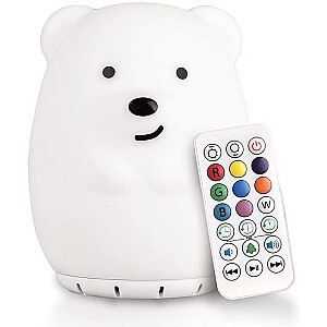 Elight BE1 Bear Soft Silicone Kids Color Night Led Lamp with battery / USB&remote White